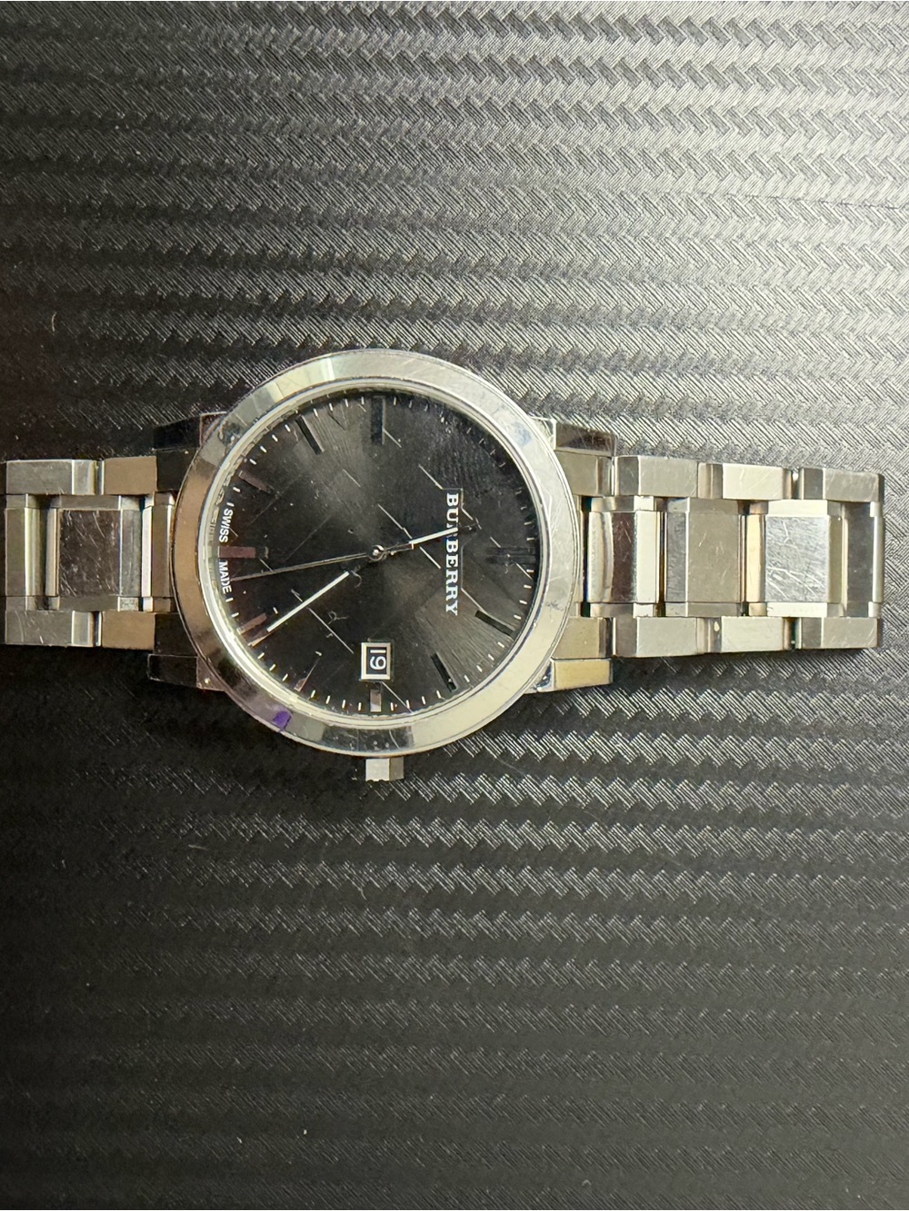 Burberry Men’s Stainless Steel Watch – Black Dial